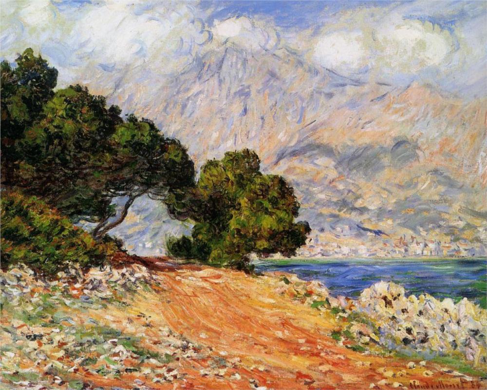 Meton Seen from Cap Martin - Claude Monet Paintings